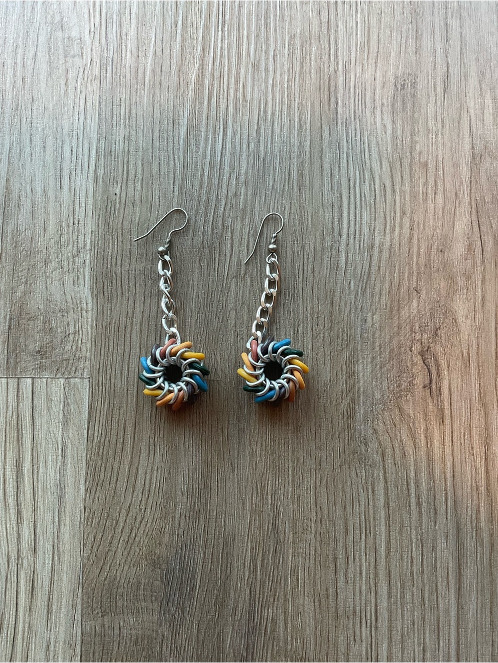 Multicolor Spiral Drop Earrings - Women Jewelry